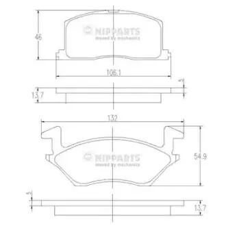 Гальмівні колодки NIPPARTS J3602057