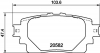 Комплект тормозных колодокTOYOTA AURIS /COROLLA/RAV 4 "R "18>> NP1171