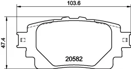 Комплект гальмівних колодокTOYOTA AURIS /COROLLA/RAV 4 "R "18>> NISSHINBO NP1171 (фото 1)