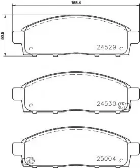 Колодки тормозные дисковые передние Strong Ceramic Mitsubishi L200 2.5 (05-) NISSHINBO NP3016SC