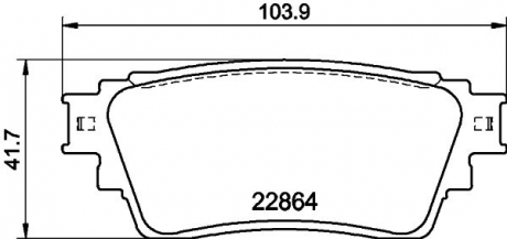 Колодки тормозные дисковые задние Mitsubishi Eclipse Cross (17-) NISSHINBO NP3056 (фото 1)