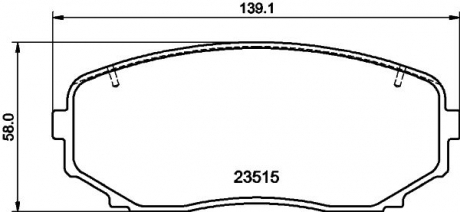 Колодки тормозные дисковые передние Mitsubishi Pajero Sport III KS_ (15-) (NP303 NISSHINBO NP3037SC