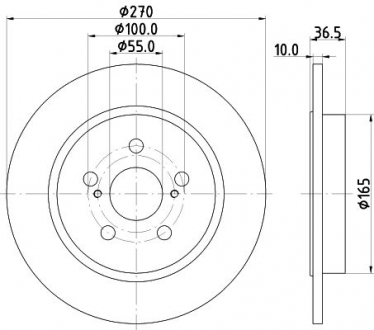 Диск тормозной задний Corolla (E15,E18) (06-) NISSHINBO ND1133K (фото 1)