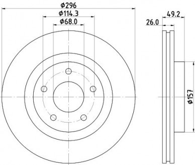 Диск гальмівний передній Teana (J32) (08-13) NISSHINBO ND2056K