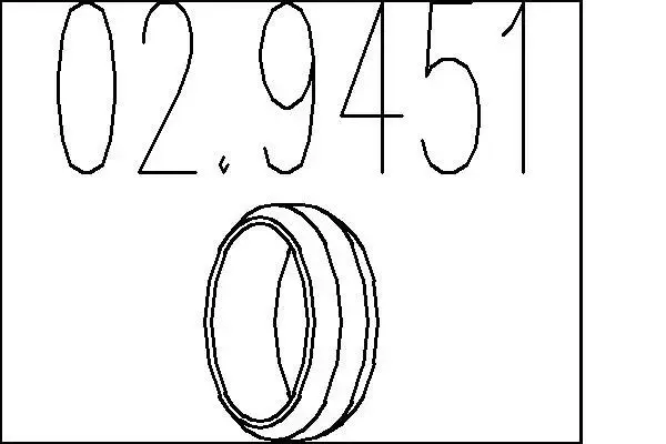 Монтажне кільце вихлопної системи (D (внутр.) - 55,6 мм; D (наружн.) - 69,5 мм; Висота - 12,8 мм) MTS 02.9451 (фото 1)
