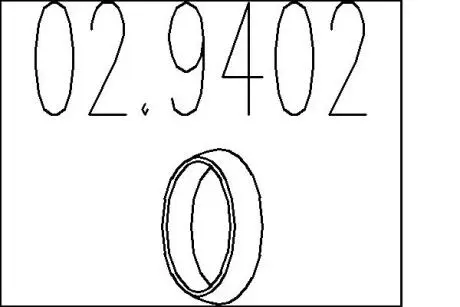 Монтажное кольцо выхлопной системы (D (внутр.) – 45,5 мм; D (наружн.) – 59 мм; Высота – 13 мм) MTS 02.9402