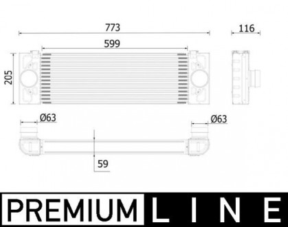 Інтеркулєр FORD Transit \'\'2.2TDCI \'\'11-14 MAHLE KNECHT CI543000P