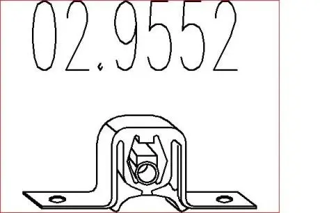Резиновый элемент крепления выхлопной системы MTS 02.9552