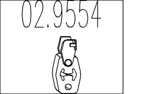 Резиновый элемент крепления выхлопной системы MTS 02.9554