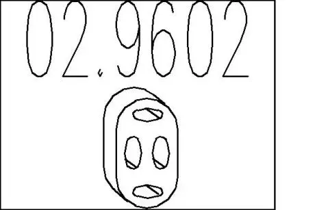 Резиновый элемент крепления выхлопной системы MTS 02.9602