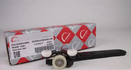 Ролик дверей (бічних/нижній) VW Caddy 03- (R) (з кронштейном) (2K0843398) ROTWEISS RWS1051