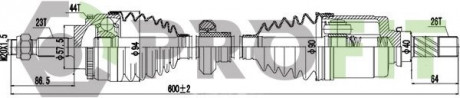 Полуось PROFIT 2730-1038