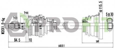 Полуось PROFIT 2730-0918