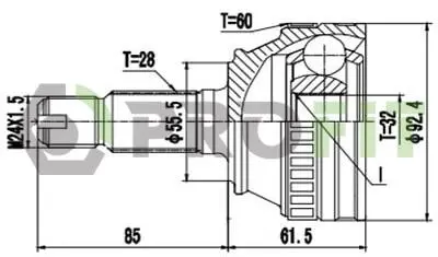 ШРУС PROFIT 2710-1537 (фото 1)
