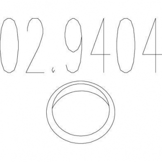Монтажное кольцо выхлопной системы (металлическое) (D (внутр) – 43,6мм; D (наружн) – 51мм; Высота-4 мм) MTS 02.9404