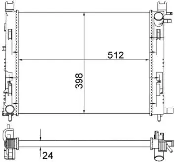 Радіатор охолоджування MAHLE KNECHT CR 2166 001S