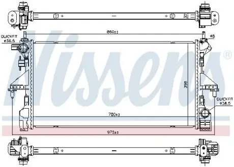Радиатор охлаждения NISSENS 606171
