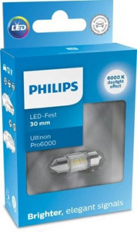 Автолампа Ultinon Pro6000 SV8,5 прозрачная PHILIPS 11860CU60X1 (фото 1)