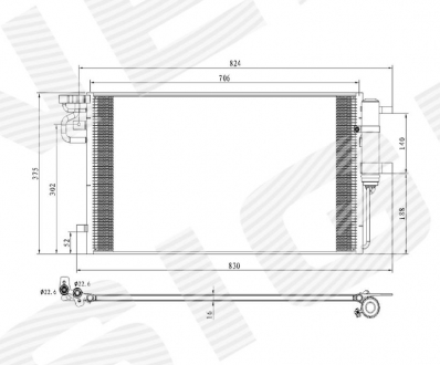 Радиатор кондиционера FORD C-MAX, 10.14 - 19 Signeda RC940764 (фото 1)