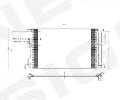 Радиатор кондиционера HYUNDAI TUCSON, 15 - Signeda RC940820