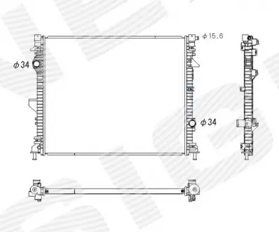 Радиатор FORD EDGE, 15 - 18 Signeda RA13554Q