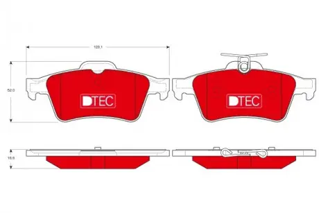 Гальмівні колодки, дискові. TRW GDB1621DTE