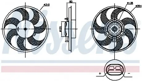 Вентилятор радиатора NISSENS 85879