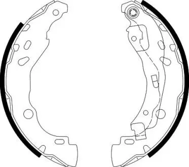 Тормозные колодки зад. Logan 1.2/1.4/1.6 i/1.5 dCi 04- (203x38) (для авто.без ABS) HELLA 8DB355002-641