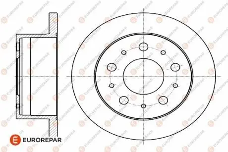 Диск тормозной задний Jamper3-Boxer3 DIAM 280 EP 16 PSA Eurorepar 1642766780