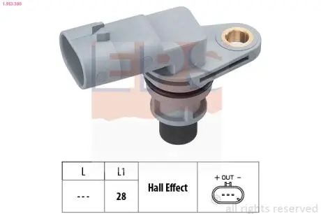 Датчик положения коленвала Doblo 1.3MJTD 16v FIAT DOBLO 00-16 Eps 1.953.380