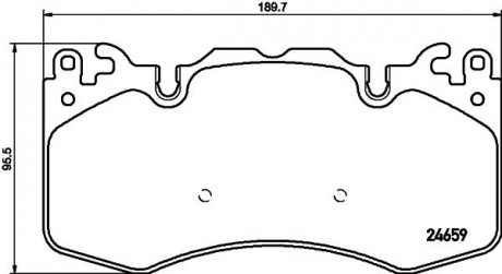 Тормозные колодки перед. Range Rover 09- (brembo) HELLA 8DB355016-151