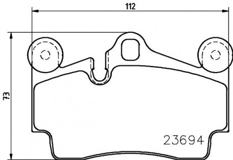 Тормозные колодки зад. Audi Q7/Touareg/Cayenne HELLA 8DB355018-711