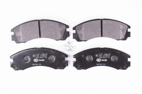 Тормозные колодки дисковые комплект; передняя. HELLA 8DB355011751