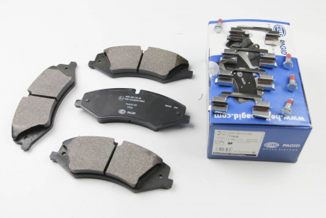 Тормозные колодки дисковые комплект; передняя. HELLA 8DB355015081 (фото 1)