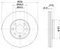 Тормозной диск Astra/Corsa 94-11 (PRO) HELLA 8DD355106-051 (фото 4)