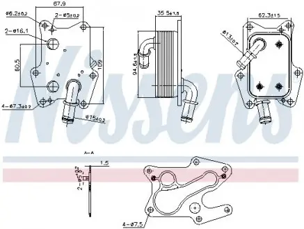 Радиатор масляный NISSENS 91239