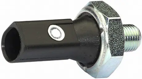 Датчик тиску масла (1,2-1,6Бар, 1 pin, чорн) AUDI A6 C5 SEAT CORDOBA, LEON SKODA OCTAVIA I VW BORA I, NEW BEETLE, TRANSPORTER T4 1.6-2.8 07.90-12.10 HELLA 6ZL 008 280-051