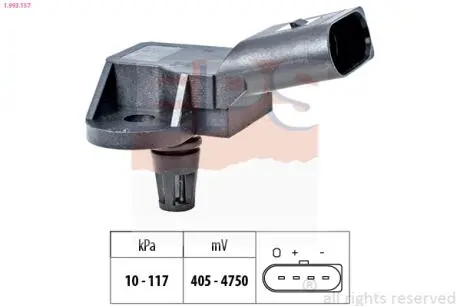 EPS VW Датчик давления Audi A/2/3/4/5/6/7/8/Q5/Q7,Porsche Cayenne,Seat,Skoda,Caddy III,Golf V,VI,T5,Passat,Touran,Touareg 1.0/3.6 03- Eps 1.993.157