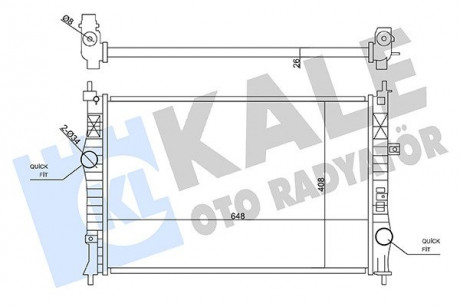 KALE CITROEN Радиатор охлаждения Berlingo,C4 Grand Picasso,C5 Aircross,Jumpy,Opel,Peugeot 308/508,Expert 1.6/1.6 BlueHDI/2.0 BlueHDI KALE OTO RADYATOR 355640