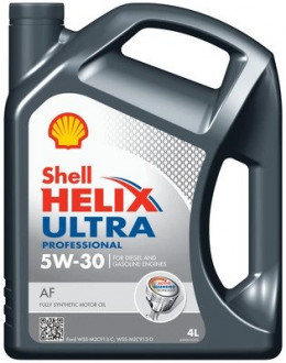 4л Масло Helix Ultra Professional AF 5W-30 API SL, ACEA A5/В5 Ford WSS-M2C913-C/WSS-M2C913-D, Jaguar Land Rover STJLR.03.5003 SHELL 550046650