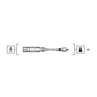 Комплект высоковольтных проводов AUDI 80,100,A4,A6,A8,CABRIOLET,COUPE VW PASSAT,SHARAN [941318111043] MAGNETI MARELLI MSK1043