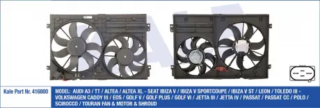 Вентилятор радіатора охолодження KALE OTO RADYATOR 416800