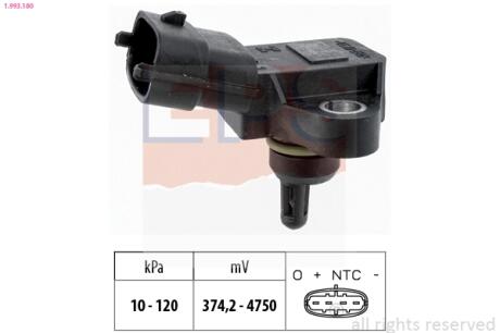 HYUNDAI Датчик давления воздуха i10/i20/i30/40, Santa Fe 2.4,Kia Ceed,Cerato,Magentis,Rio III,Sorento,Soul Eps 1.993.180