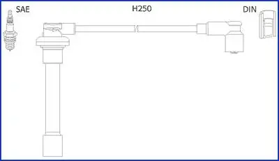 Провода высокого напряжения 4 шт. HONDA Civic 1,3-1,6 91-01, Accord 1,8-2,2 90-98 ROVER HITACHI 134520