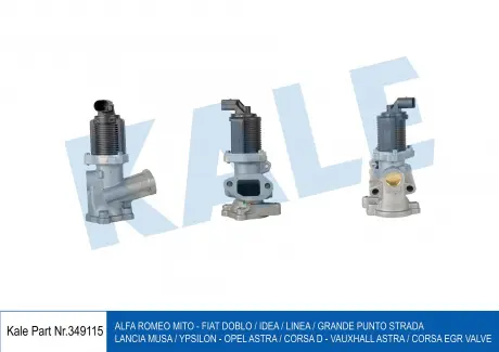 Клапан EGR Fiat Doblo, Idea, Linea/Opel Astra KALE OTO RADYATOR 349115 (фото 1)