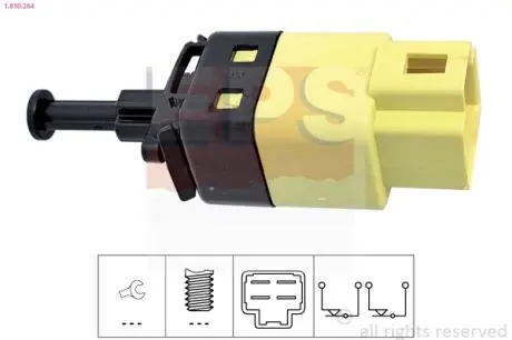 CHEVROLET Выключатель STOP-сигналов АКПП Aveo 06-, Lacetti 05-, Matiz 05-, Tacuma 00-. Eps 1.810.264