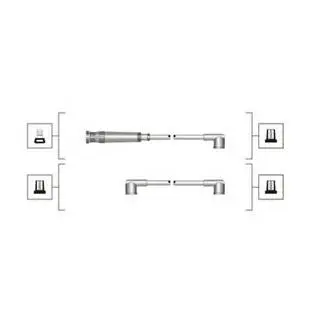 Комплект высоковольтных проводов EQ BMW 316I, 318I [941319170050] MAGNETI MARELLI MSQ0050