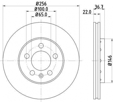 Тормозной диск HELLA 8DD 355 105-361