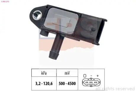 Датчик тиску вихлопних газів Opel Combo 1.3CDTI 16V 05- Eps 1.993.273