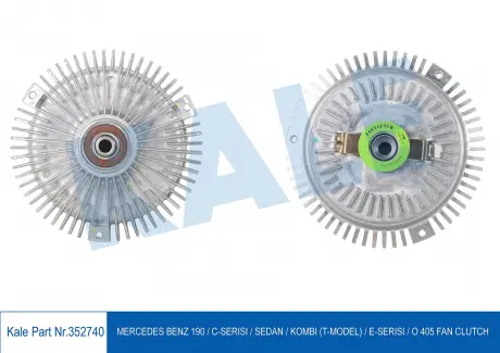 KALE DB Вискомуфта вентилятора радиатора W124/210/201/202 2.5/.3.0D/TD 85- KALE OTO RADYATOR 352740